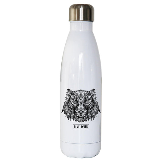 Mandala tiger water bottle stainless steel reusable