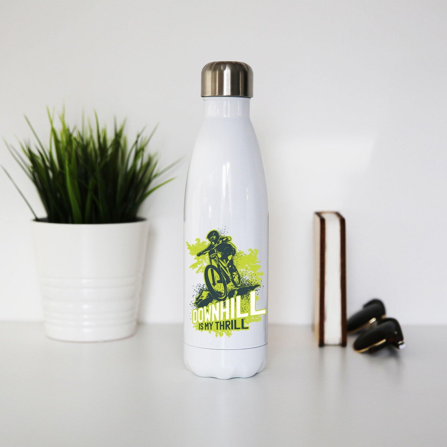 Downhill biking mountain bike water bottle stainless steel reusable