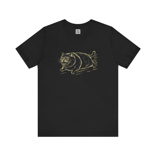 Playful Cat Graphic Tee Style001