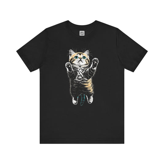 Playful Cat Graphic Tee Style012