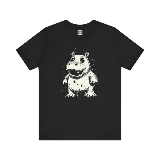 Cute Hippo Graphic T-Shirt Style010