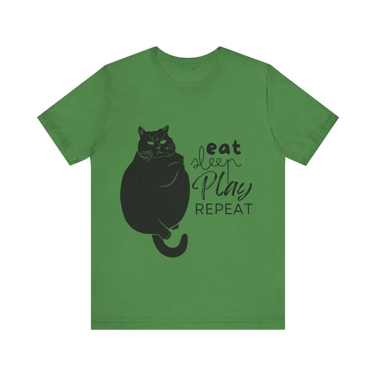 Cat's Daily Mantra - 'Eat Sleep Play Repeat' Casual T-Shirt  Unisex Jersey Short Sleeve Tee