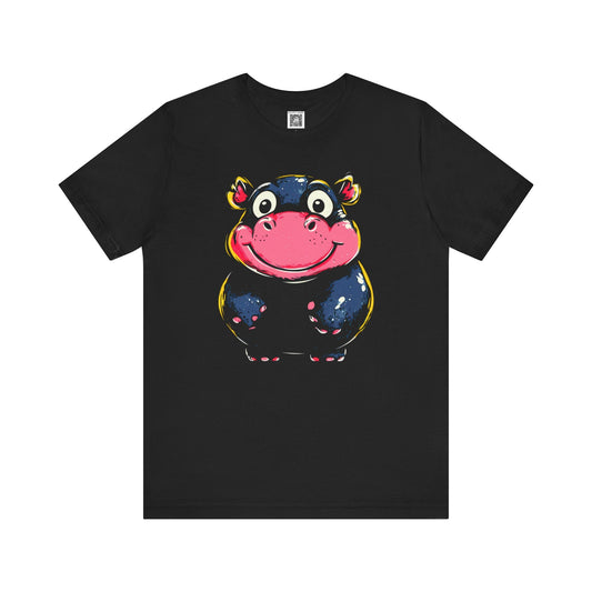 Cute Hippo Graphic T-Shirt