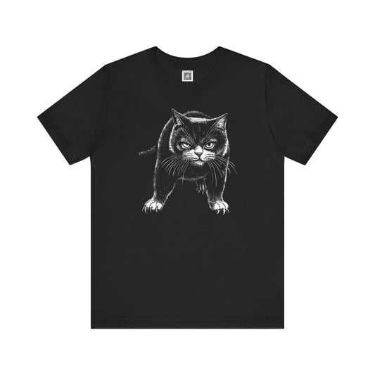 Black Cat Graphic T-Shirt Style012