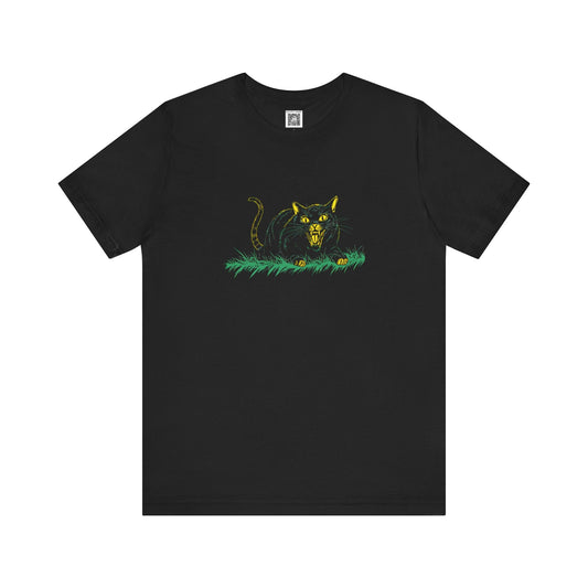 Black Cat Graphic T-Shirt Style001