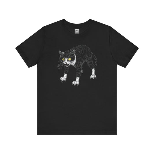 Black Cat Graphic Tee Style011