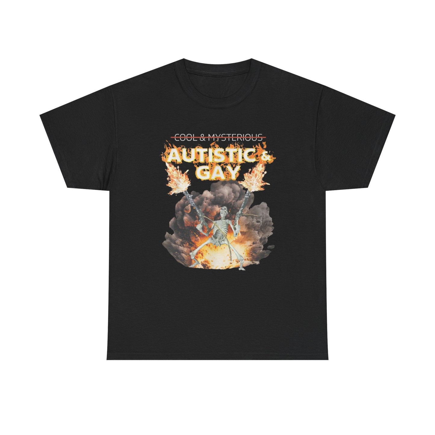 Autistic and Gay Skeleton Funny Shirt
