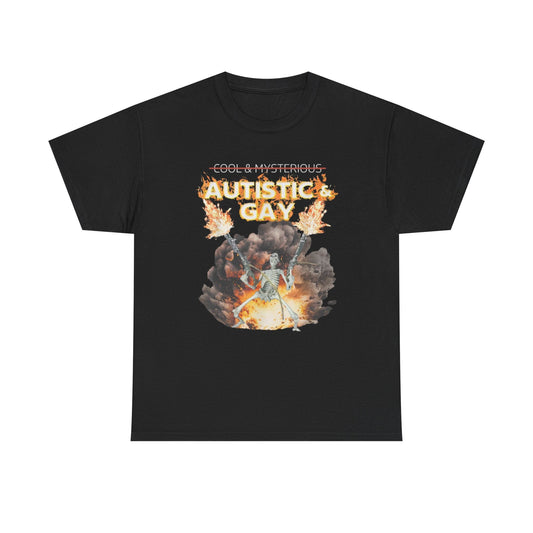 Autistic and Gay Skeleton Funny Shirt