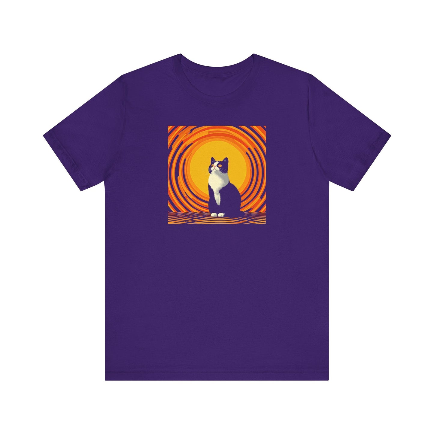 Retro Spiral Cat Graphic Tee Ã¢â‚¬â€œ Psychedelic Cat Lover Shirt
