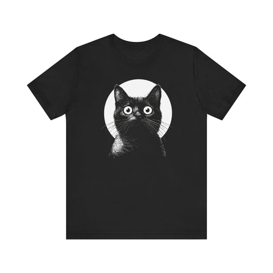Black Cat Graphic Tee Style008