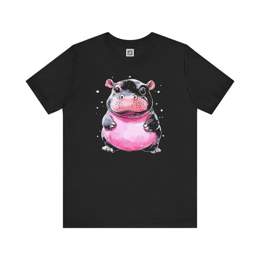 Cute Hippo Graphic T-Shirt Style007