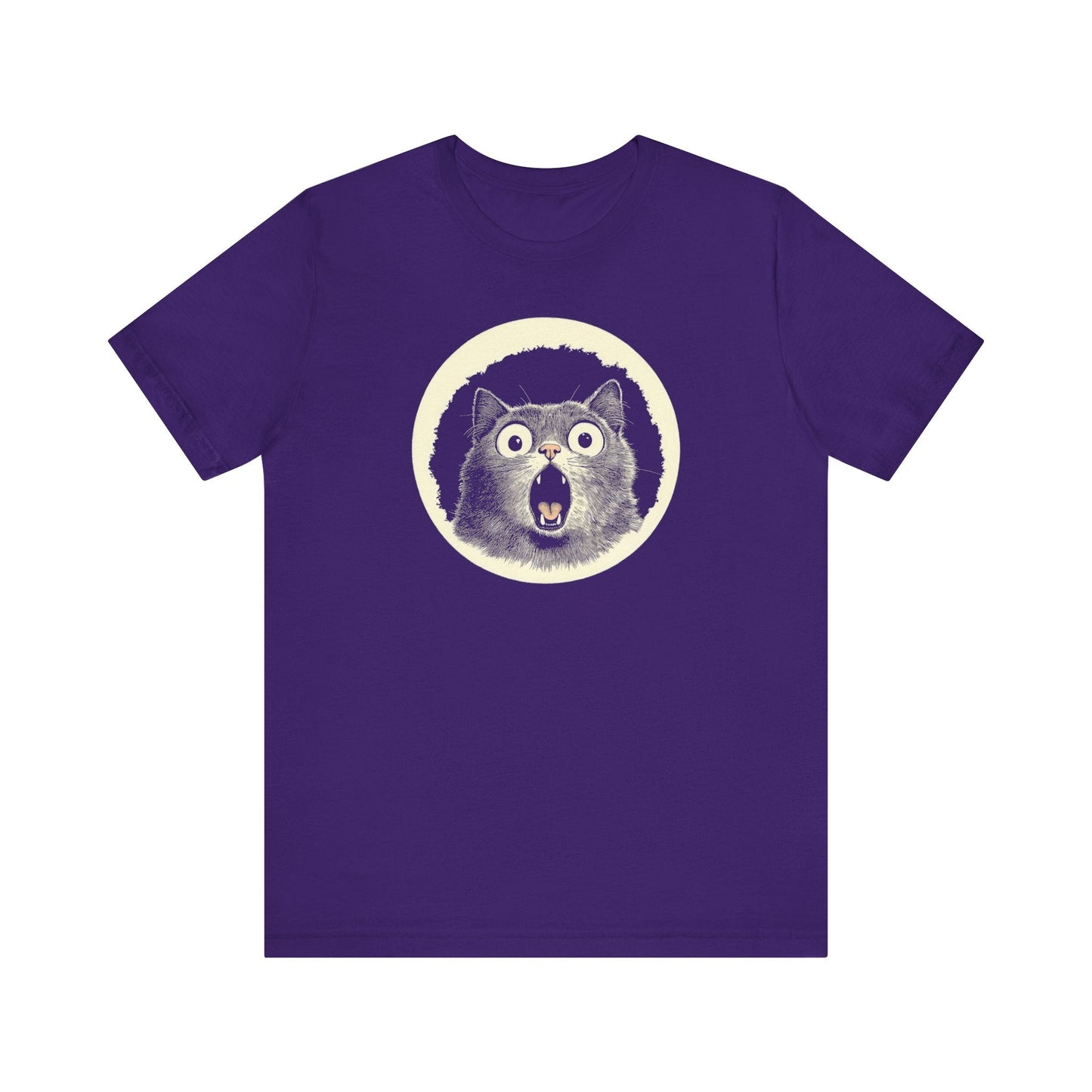 Shocked Cat Graphic Tee Ã¢â‚¬â€œ Vintage Style Cat Lover Shirt