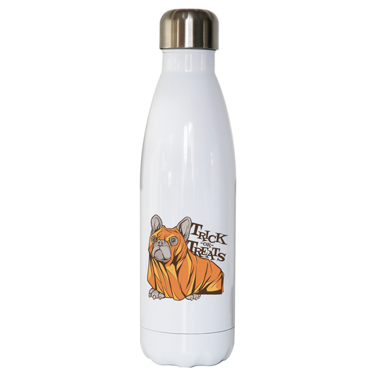Trick or treats bulldog water bottle stainless steel reusable