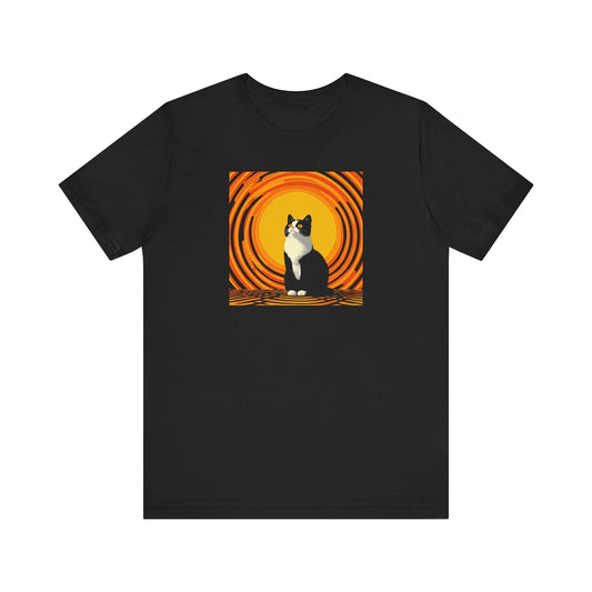 Retro Spiral Cat Graphic Tee Ã¢â‚¬â€œ Psychedelic Cat Lover Shirt