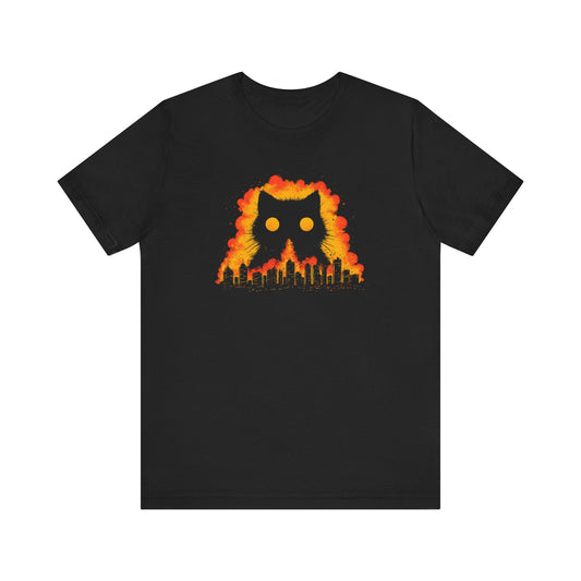 Fiery Cat Graphic Tee Style001