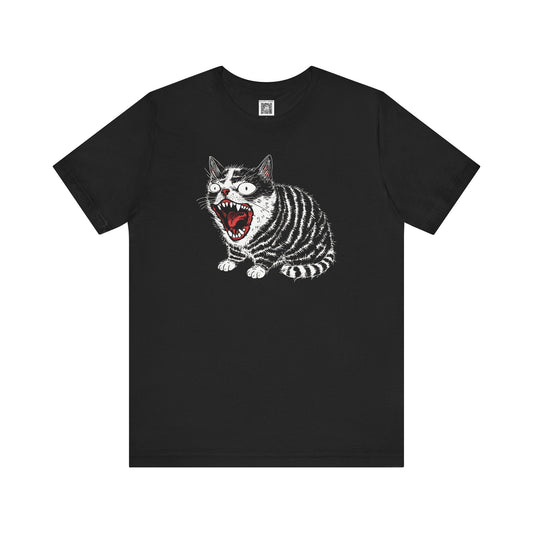 Screaming Cat Graphic Tee Style007