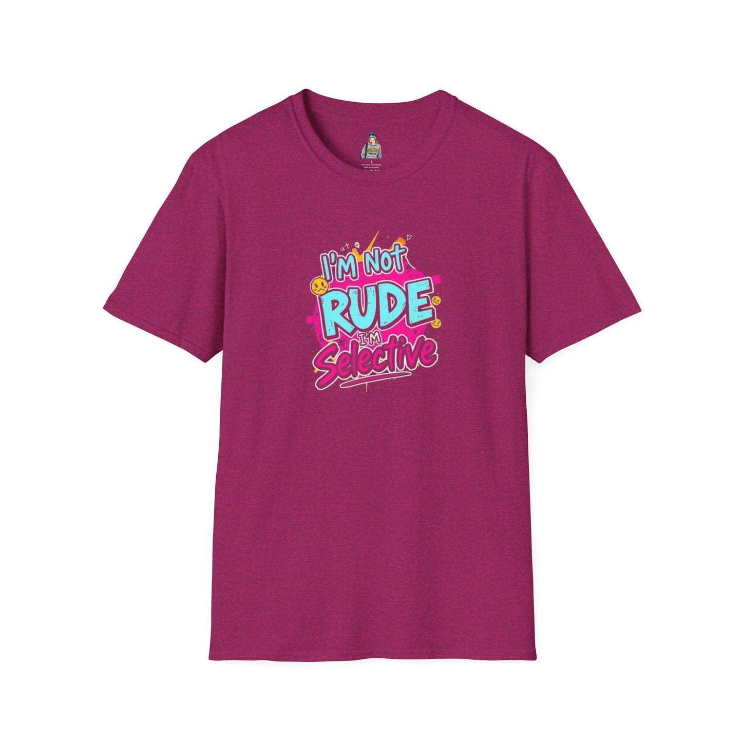 Unisex Softstyle T-Shirt - 'I'm Not Rude, I'm Selective' Fun Graphic Tee