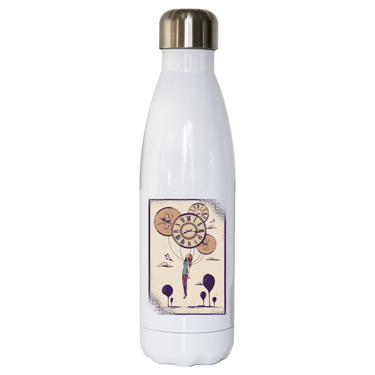 Abstract girl water bottle stainless steel reusable
