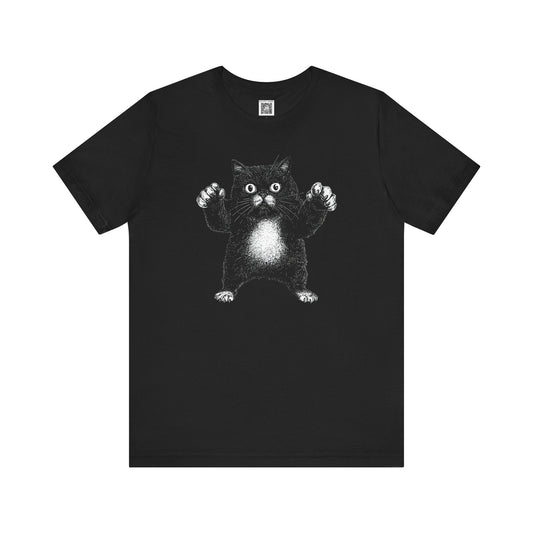 Black Cat Graphic T-Shirt Style013