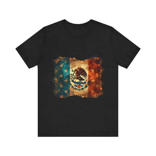 Fusion Flags Tee: Cinco de Mayo Edition - Celebrate Cultural Unity in Style Unisex Jersey Short Sleeve Tee