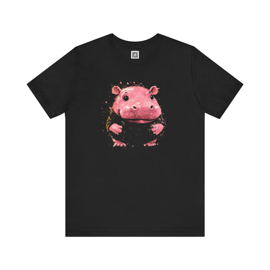 Cute Hippo Graphic T-Shirt Style006