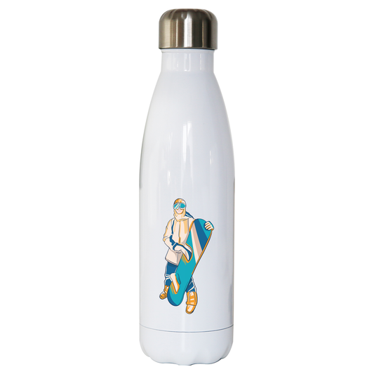 Snowboarder sport water bottle stainless steel reusable