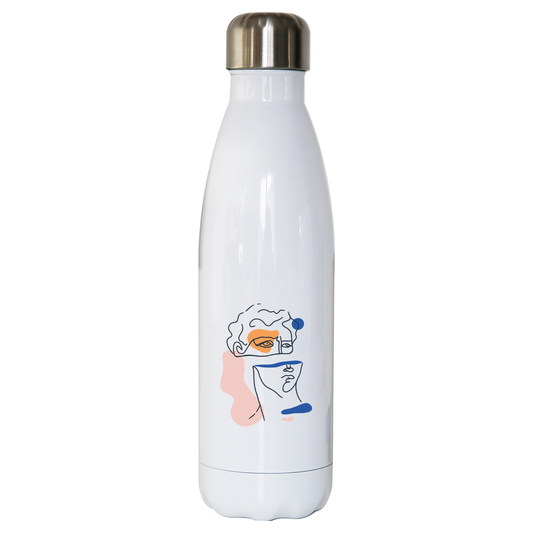 Abstract David head water bottle stainless steel reusable