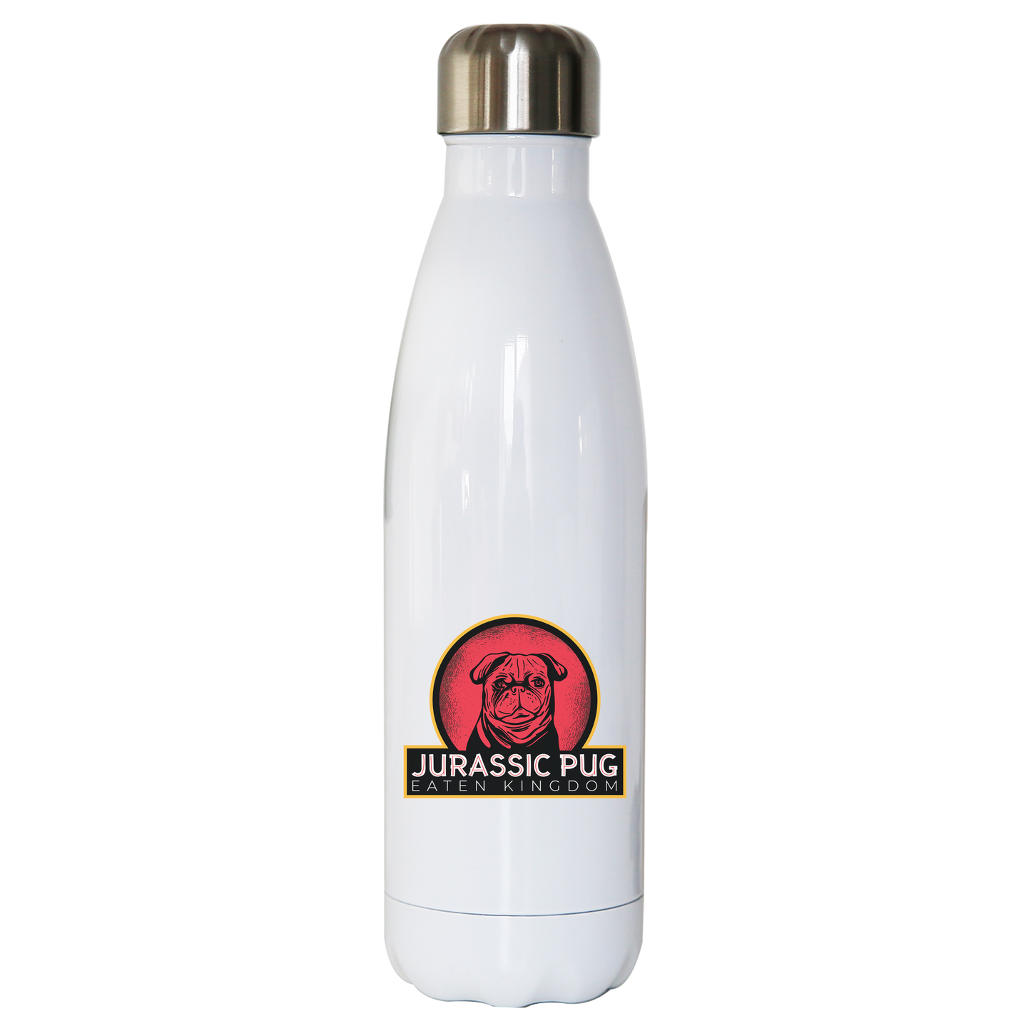 Jurassic pug water bottle stainless steel reusable