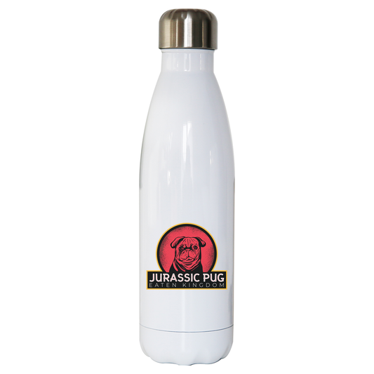 Jurassic pug water bottle stainless steel reusable