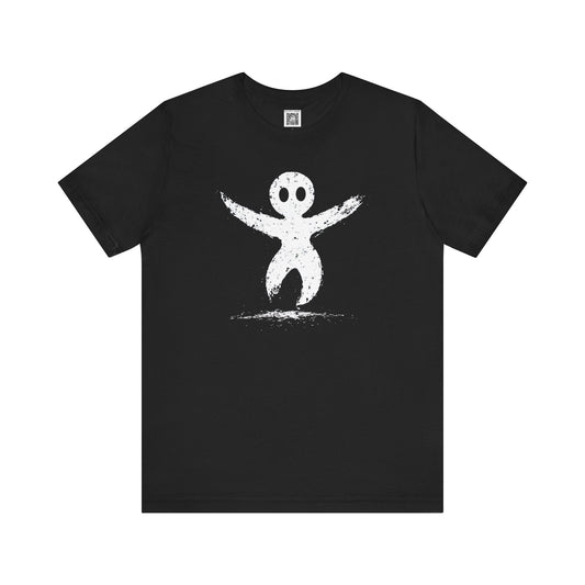 Black Graphic Tee with Unique Design Style001