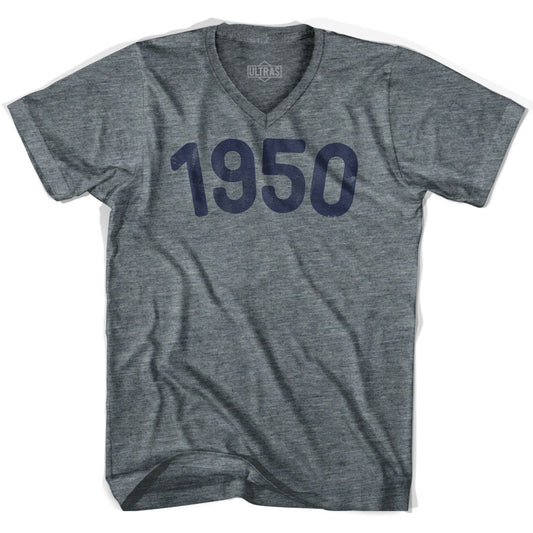 1950 Year Celebration Adult Tri-Blend V-neck T-shirt