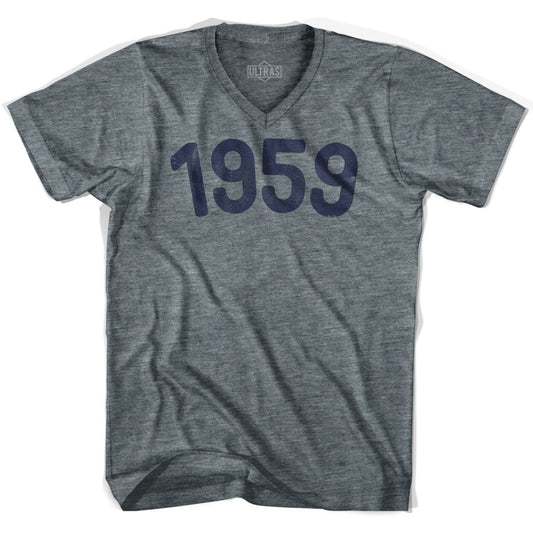 1959 Year Celebration Adult Tri-Blend V-neck T-shirt