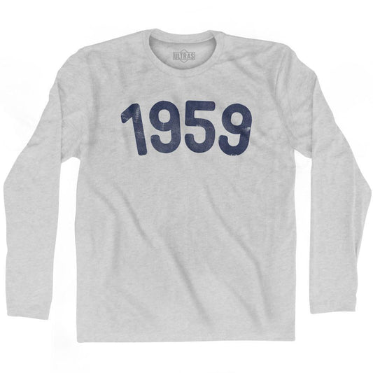 1959 Year Celebration Adult Cotton Long Sleeve T-shirt
