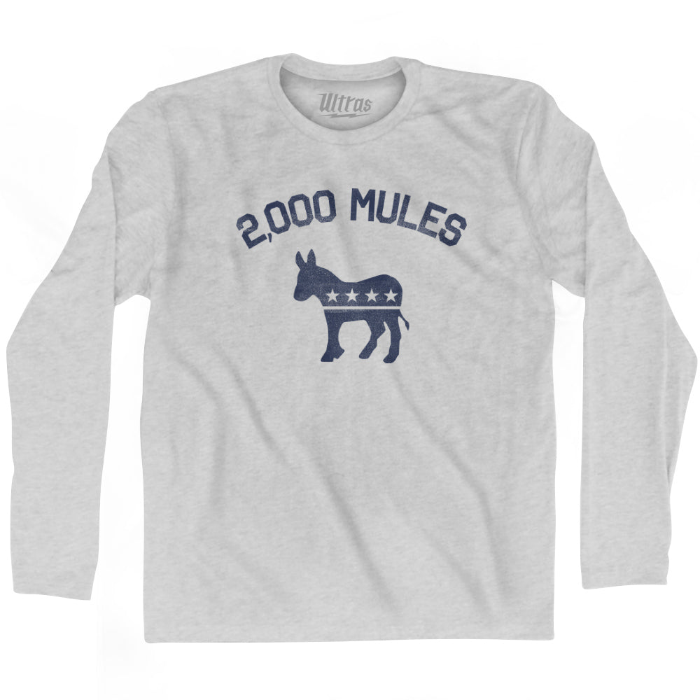2000 Mules Donkey Adult Cotton Long Sleeve T-shirt Style001