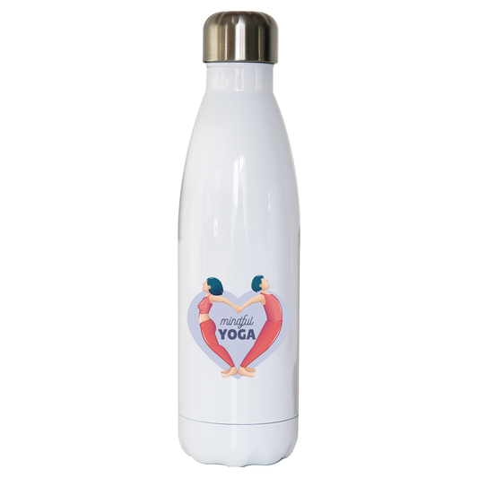 Mindful yoga water bottle stainless steel reusable