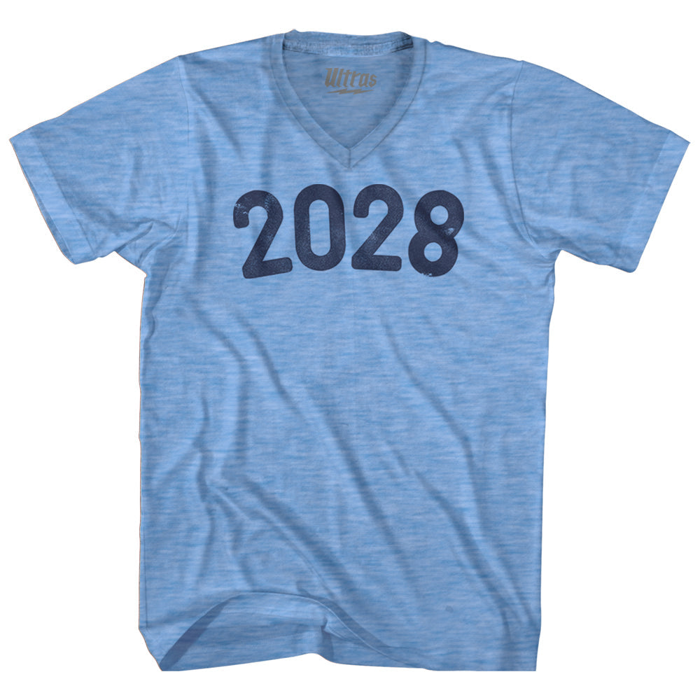 2028 Year Celebration Adult Tri-Blend V-neck T-shirt Style001