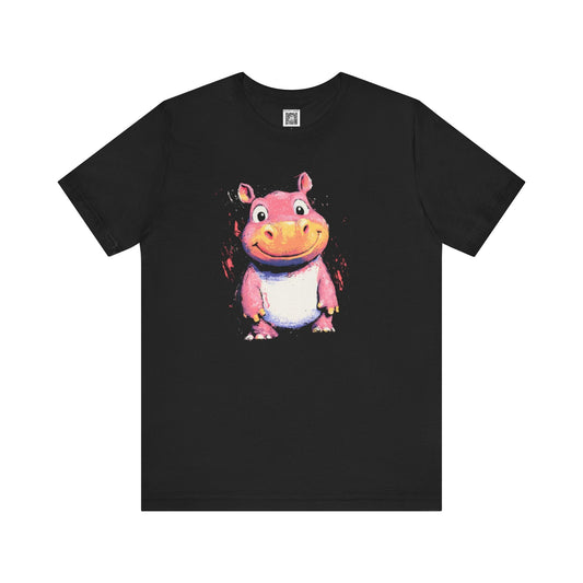 Cute Hippo Graphic T-Shirt Style002