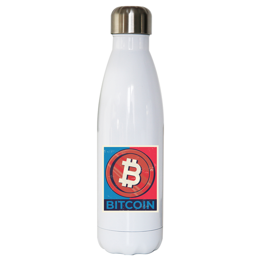 Bitcoin coin water bottle stainless steel reusable
