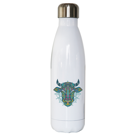 Mandala bull water bottle stainless steel reusable