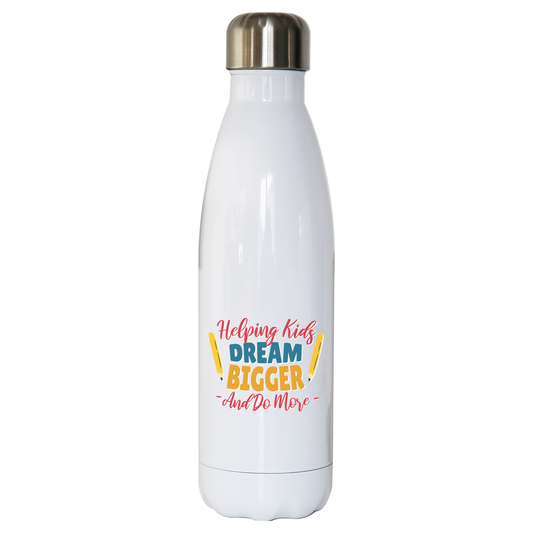 Teacher lettering text water bottle stainless steel reusable