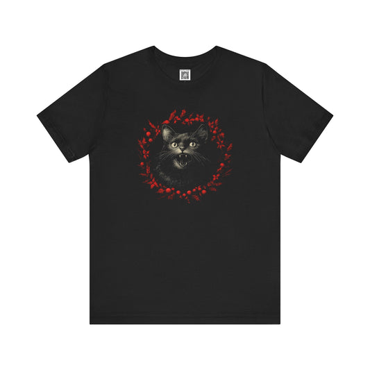 Black Cat Graphic Tee Style009