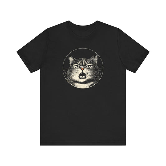 Angry Cat Graphic Tee Ã¢â‚¬â€œ Vintage Style Cat Lover Shirt