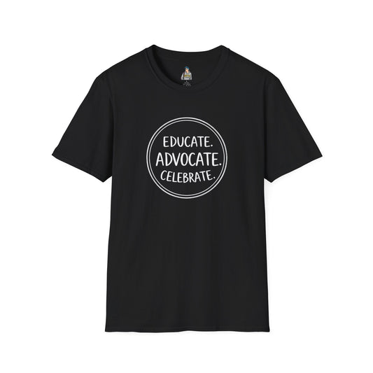 Unisex Incognito Pride T-Shirt - Educate. Advocate. Celebrate.