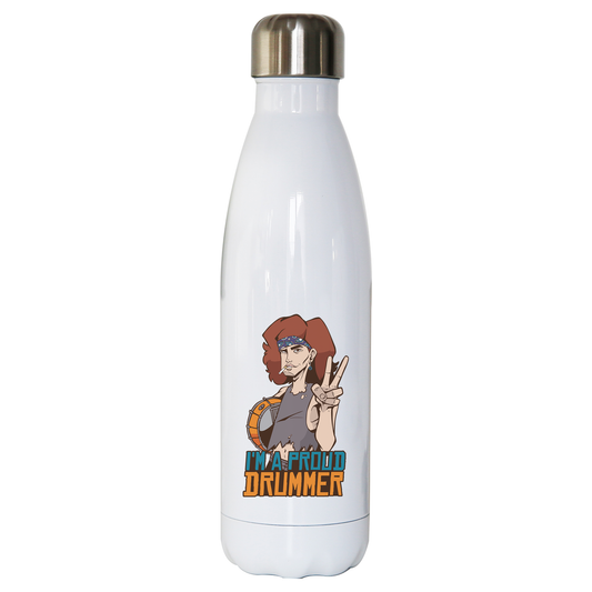 Proud drummer water bottle stainless steel reusable