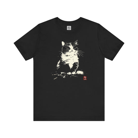 Artistic Cat Graphic Tee Style003