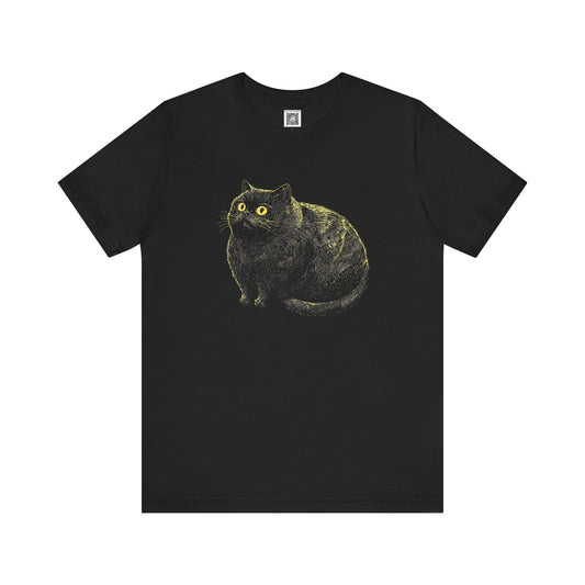 Black Cat Graphic Tee Style005