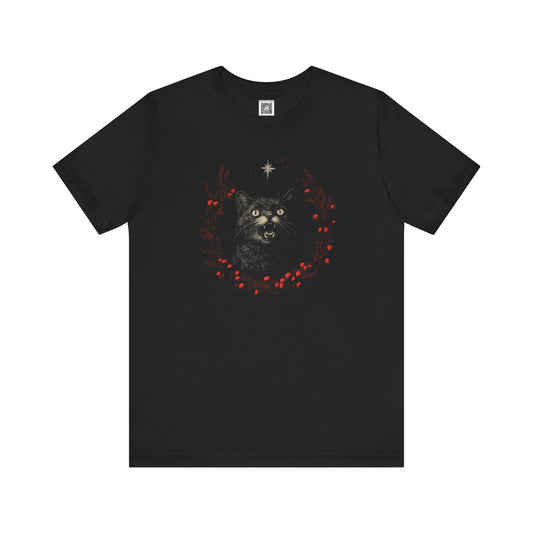 Black Cat Graphic Tee Style010