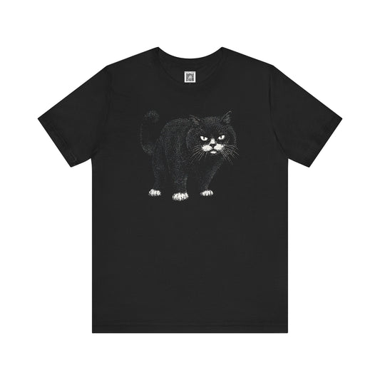 Black Cat Graphic Tee Style014
