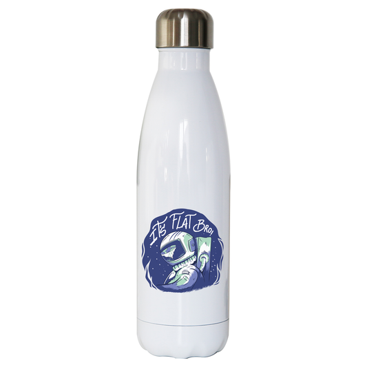 Flat earth water bottle stainless steel reusable