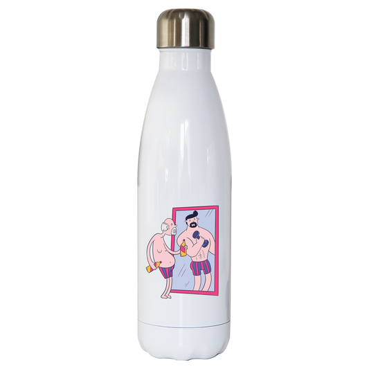 Old man mirror water bottle stainless steel reusable